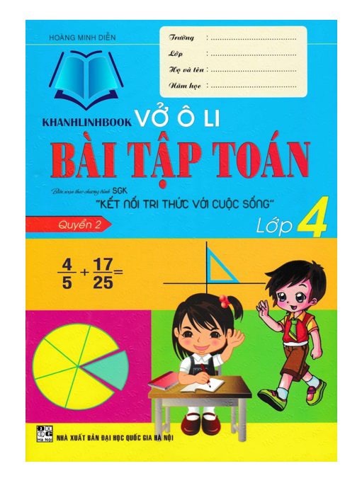 Sách - Combo Vở Ô Li Bài Tập Toán Lớp 4 Quyển 1 + 2