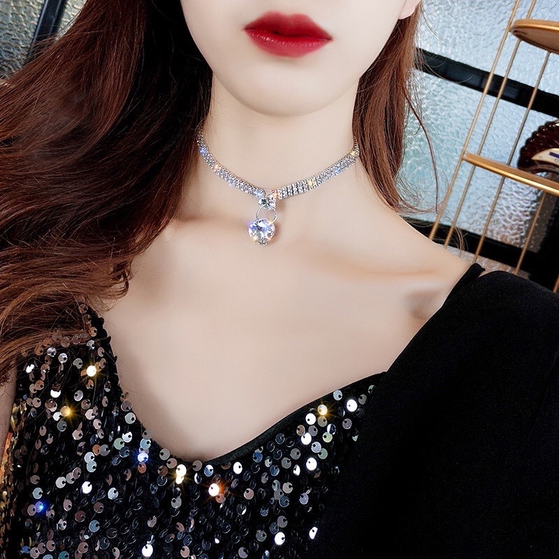 Vòng Cổ Choker Cao Cấp Đính Đá Dự Tiệc Event Sang Trọng Quý Phái