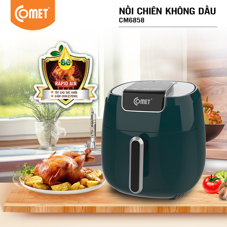 Nồi Chiên Không Dầu Comet CM6858 4.2L - Hàng Chính Hãng