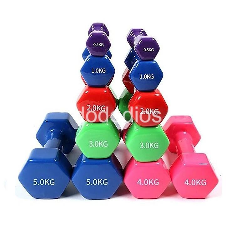 Tạ tay dododios - Tạ tập gym yoga thể dục tại nhà 1kg 2kg 3kg 4kg 5kg lõi gang bọc cao su cao cấp chống xước vỡ sàn nhà