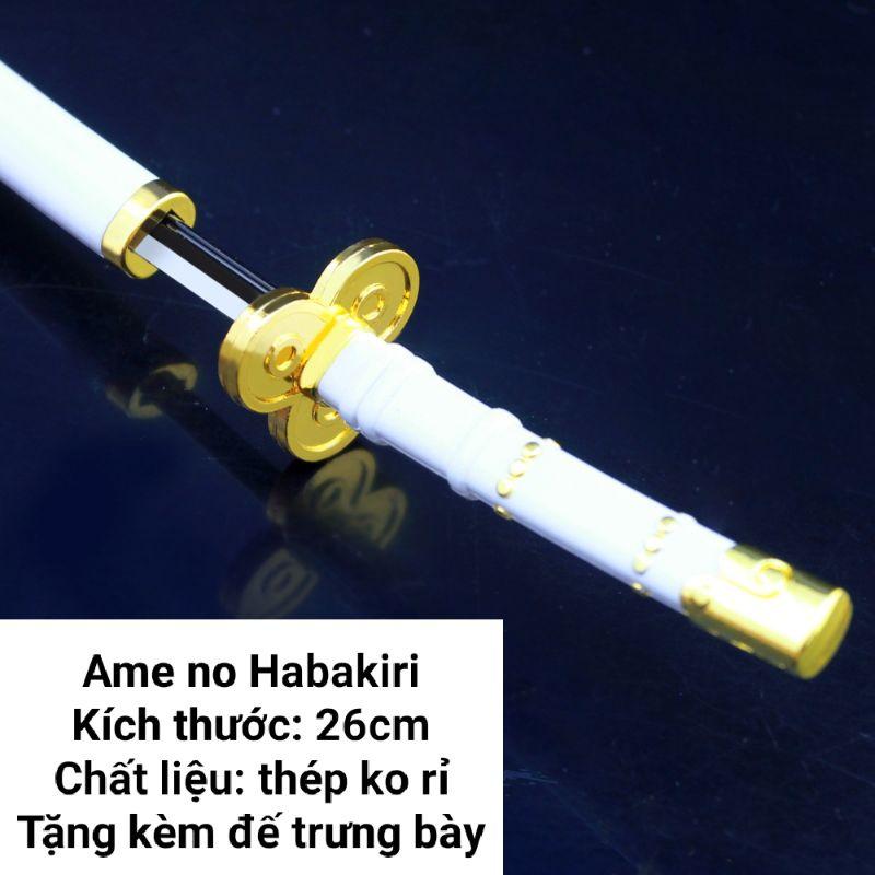 (26cm) Mô hình trưng bày Kiếm Ame no Habakiri của Zoro trong One Piece Bằng Hợp Kim Không Gỉ
