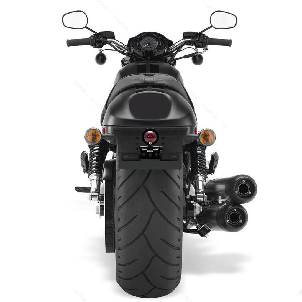 Motorcycle Tail Lights with License Plate Holder Headlight Brake for Bobber Cafe