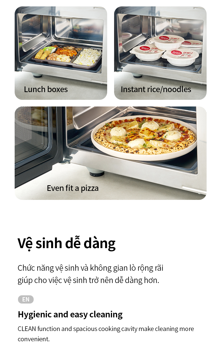 Lò chiên không dầu kết hợp lò vi sóng Locknlock EJF294IVY Rangefryer - 220-240V, 50Hz -  Dung tích 22L - Công suất 1800W(chiên)/1500W(vi sóng), công suất vi sóng 900W - Hàng chính hãng