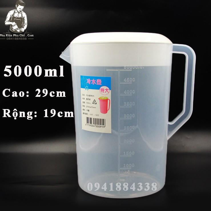 Ca Nhựa 5000ml Có Nắp, Ca 5L