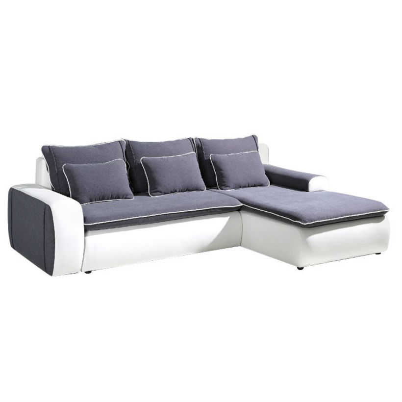Sofa Nỉ L-Concept Juno Sofa - Trắng Phối Xám