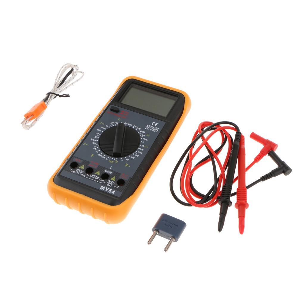 Handheld LCD Digital Voltmeter Ammeter Ohm Multimeter Volt AC Tester Meter