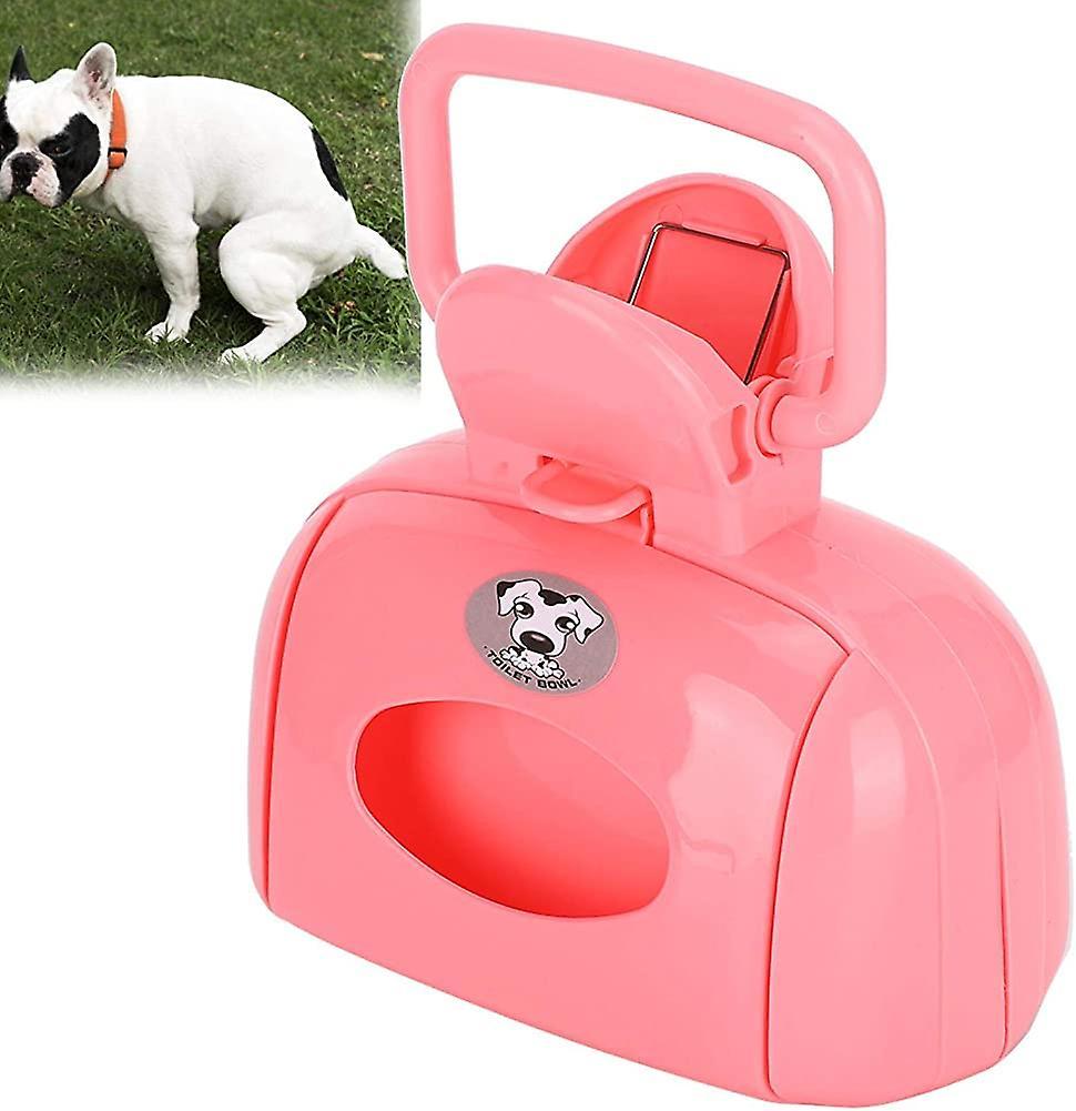 Thú cưng Pooper Scooper, Công cụ làm sạch chất thải chó Pink Dog với hộp lưu trữ quà tặng