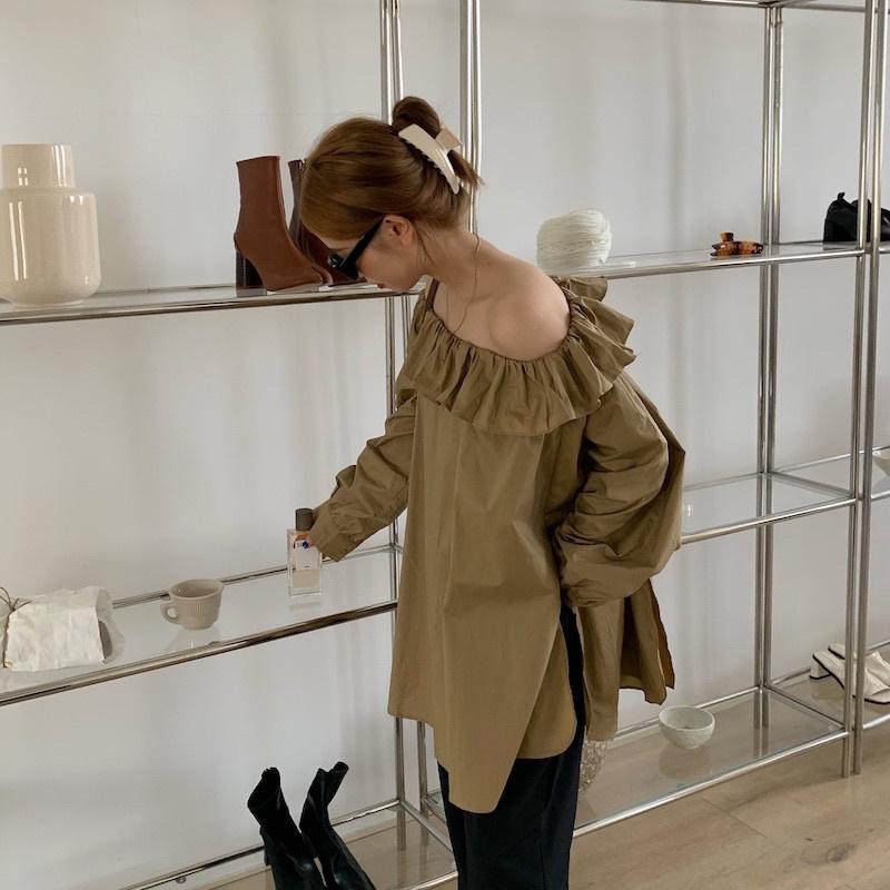 ÁO SƠ MI BẸT VAI XẺ LƯNG HÀN QUỐC