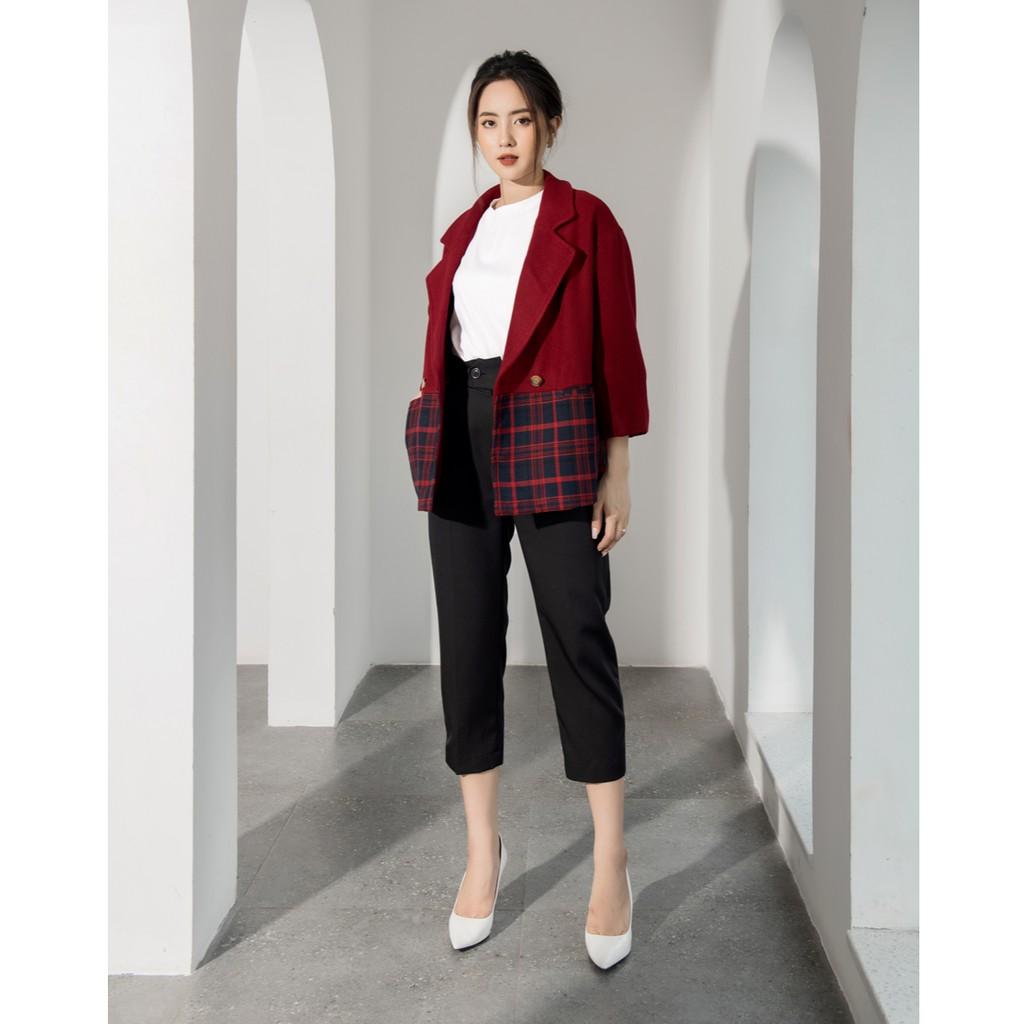 Quần Baggy 2 ly xếp cạp cao bản to cao cấp