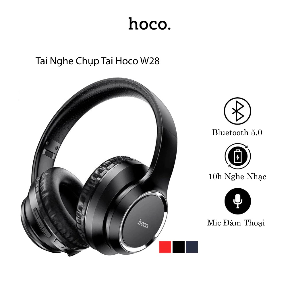 Tai Nghe Chụp Tai Bluetooth Ho.co W28, Micro Đàm Thoại, Chống Ồn, 10H Nghe Nhạc, Đệm Tai Êm Ái, Âm Thanh Chân Thực - Hàng chính hãng