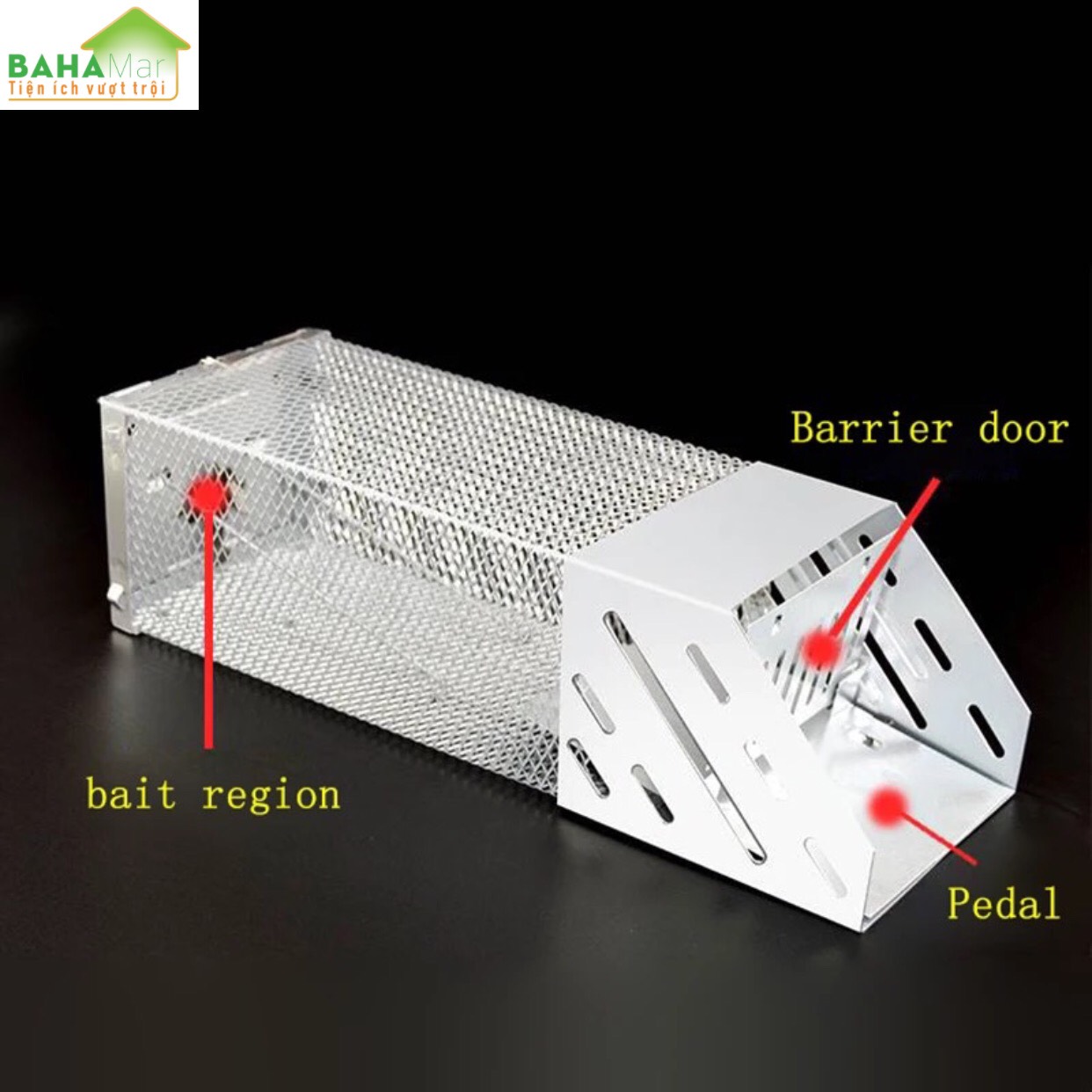 BẪY CHUỘT LIÊN HOÀN TÁI SỬ DỤNG - BẮT CHUỘT TỰ ĐỘNG AN TOÀN VỚI NGƯỜI DÙNG Có thể bắt một số chuột tại một thời gian, rất khó khăn cho chuột trốn thoát khi đã vào bẫy