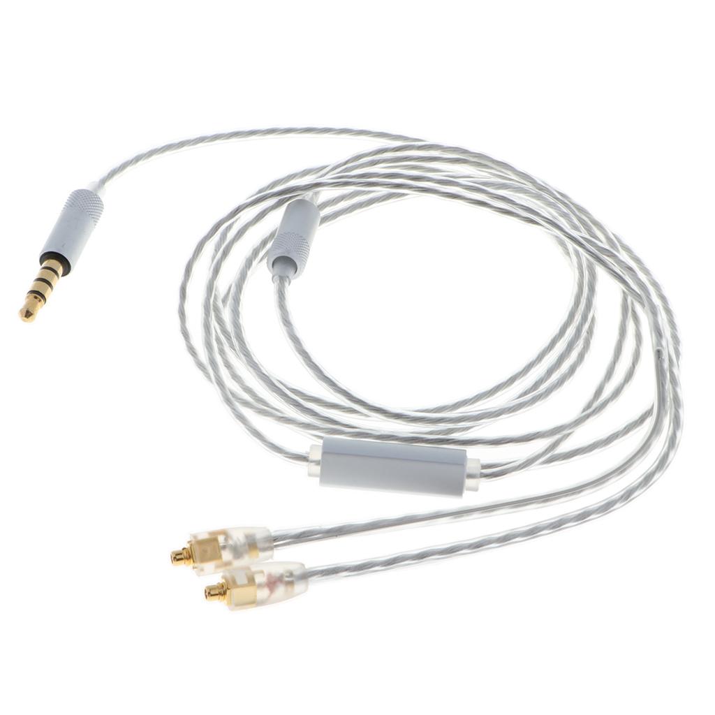 OCC  Plated Upgrade Cable Cord Wire with Mic for  Earphone