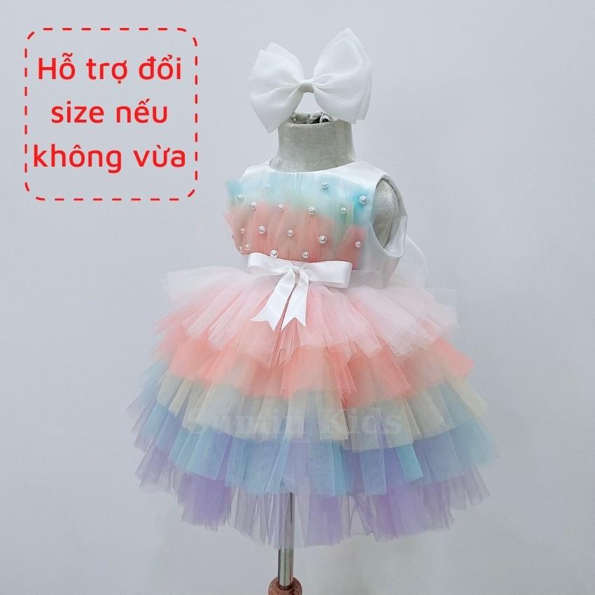 Váy công chúa bé gái mẫu đầm công chúa 7 màu xòe đẹp cho bé yêu
