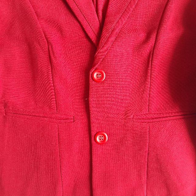 Áo Vest công sở nữ tay dài màu đỏ đô Viền Đỏ LC18, hàng cao cấp, được đổi trả thoải mái