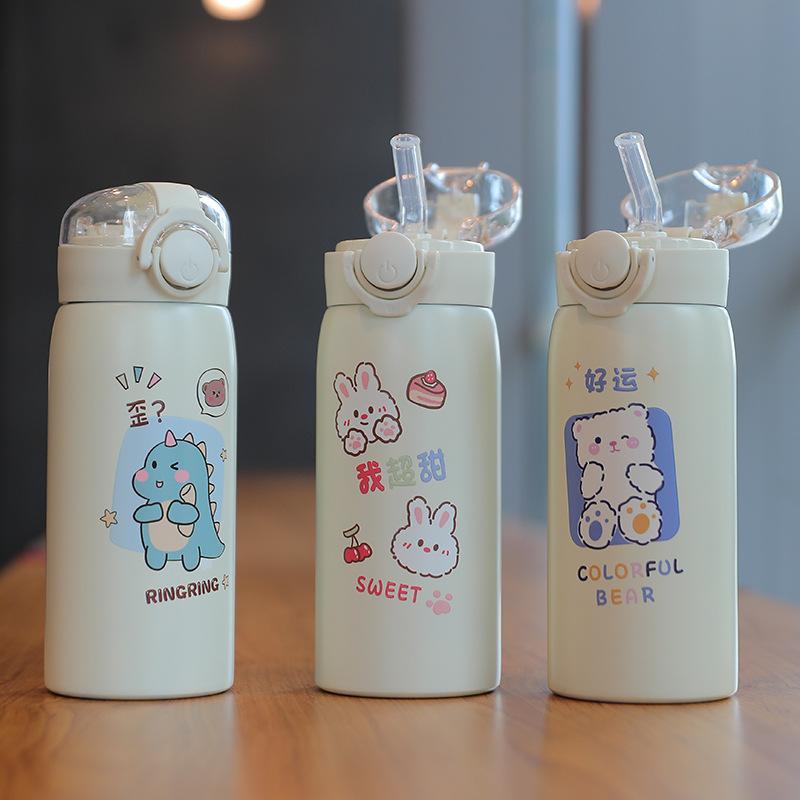 360/500Ml Inox Giữ Nhiệt Bình Uống Nước Cho Bé Gái Trẻ Em Đi Du Lịch Ngoài Trời Cốc Cà Phê Cốc Chân Không nhiệt Tumbler