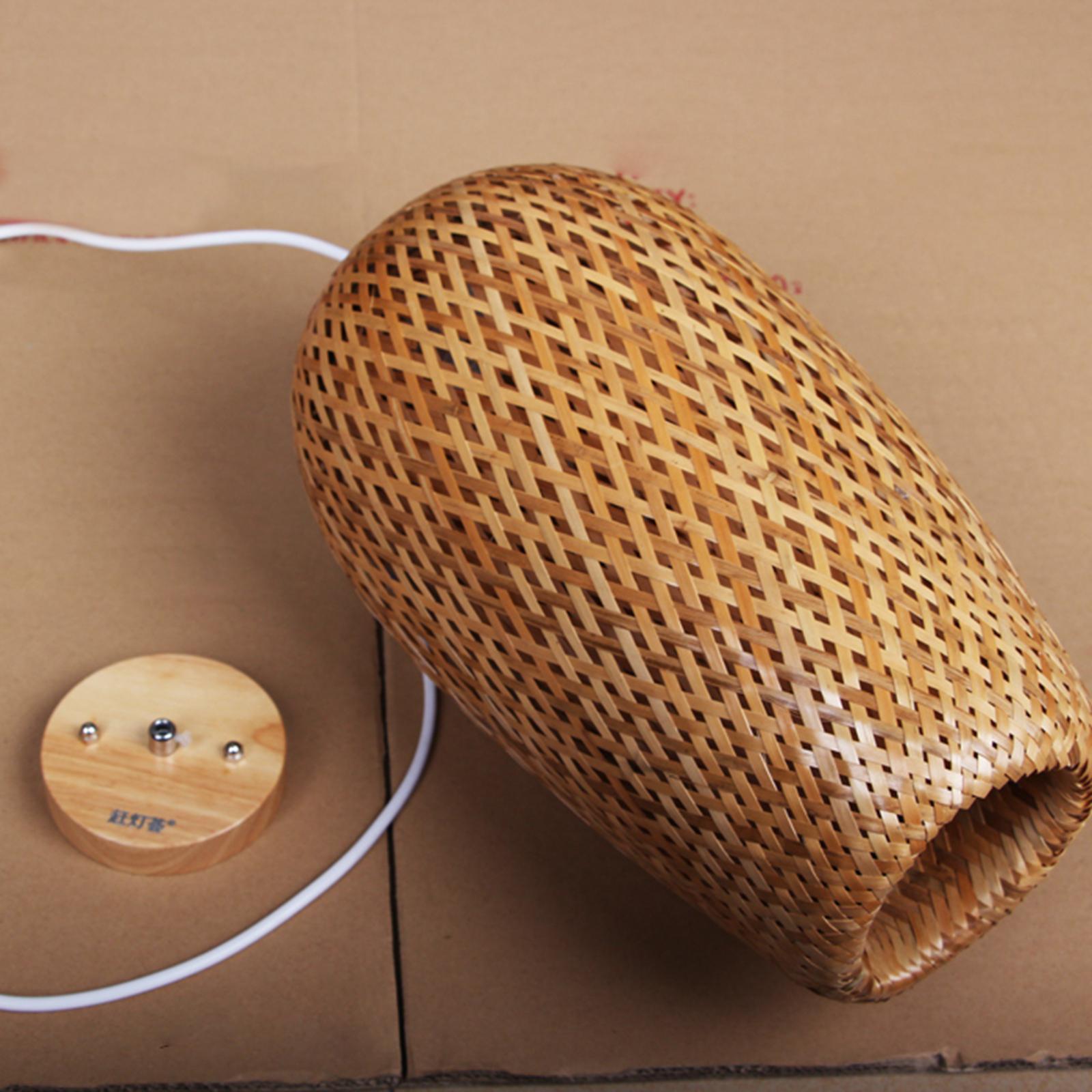 Hand Woven Bamboo Pendant Light Chandelier for Dining Room Decoration