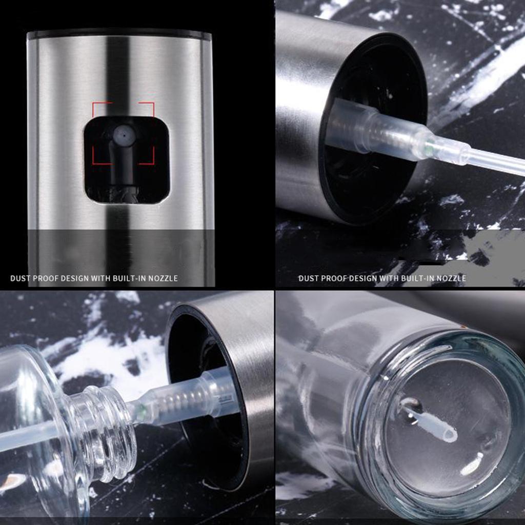 Empty Oil Bottle Olive Glass Vinegar Sprayer Bottle for Baking/Frying BBQ