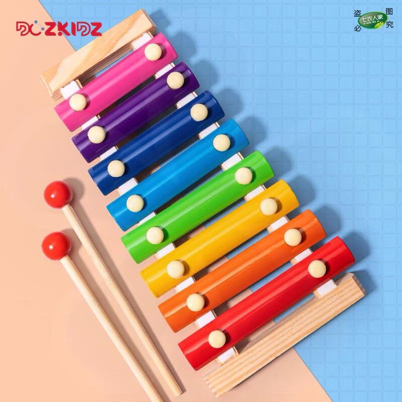 Đồ chơi âm nhạc - Đàn xylophone 8 âm bằng gỗ - DOZKIDZ