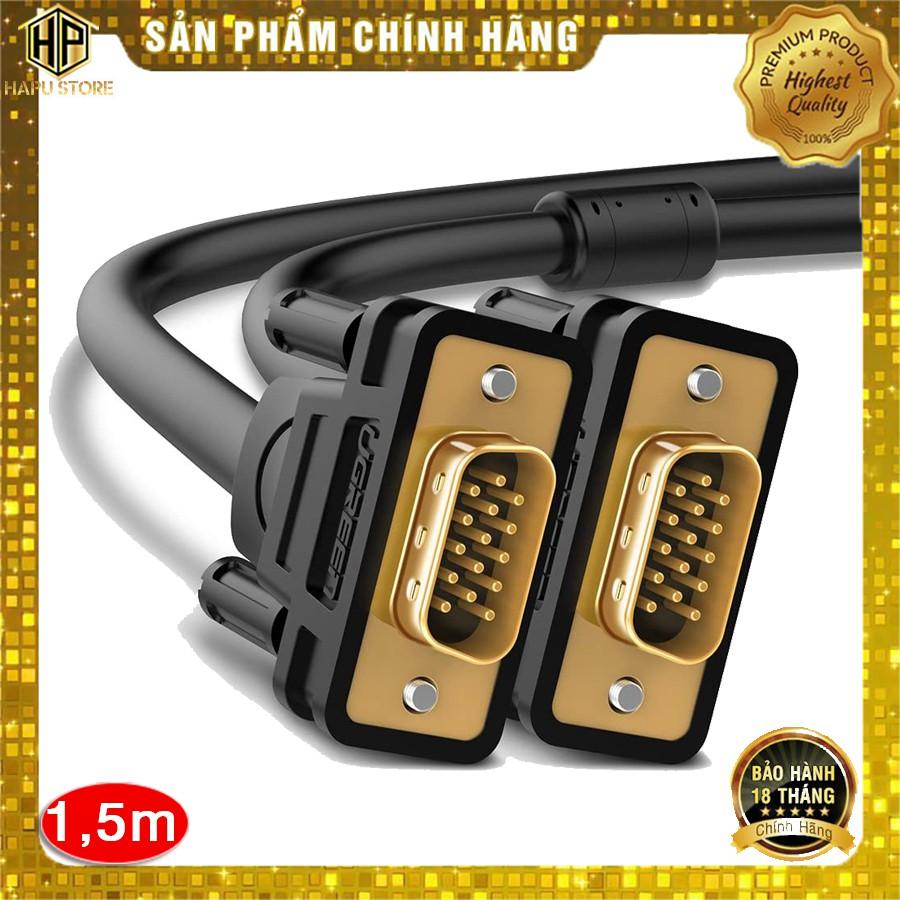 Cáp VGA Ugreen 11630 dài 1,5m - Dây VGA chính hãng hỗ trợ Full HD - Hàng Chính Hãng