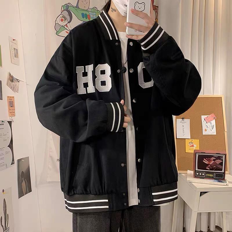 ÁO KHOÁC HOODIE BÓNG CHÀY PHỐI NÚT BẤM PHONG CÁCH BOMBER