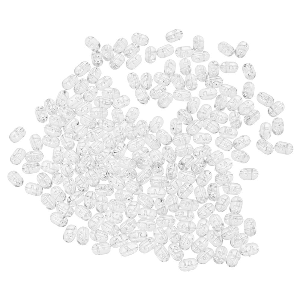 Set 100 hạt phụ kiện câu cá hình oval bằng nhựa trong suốt