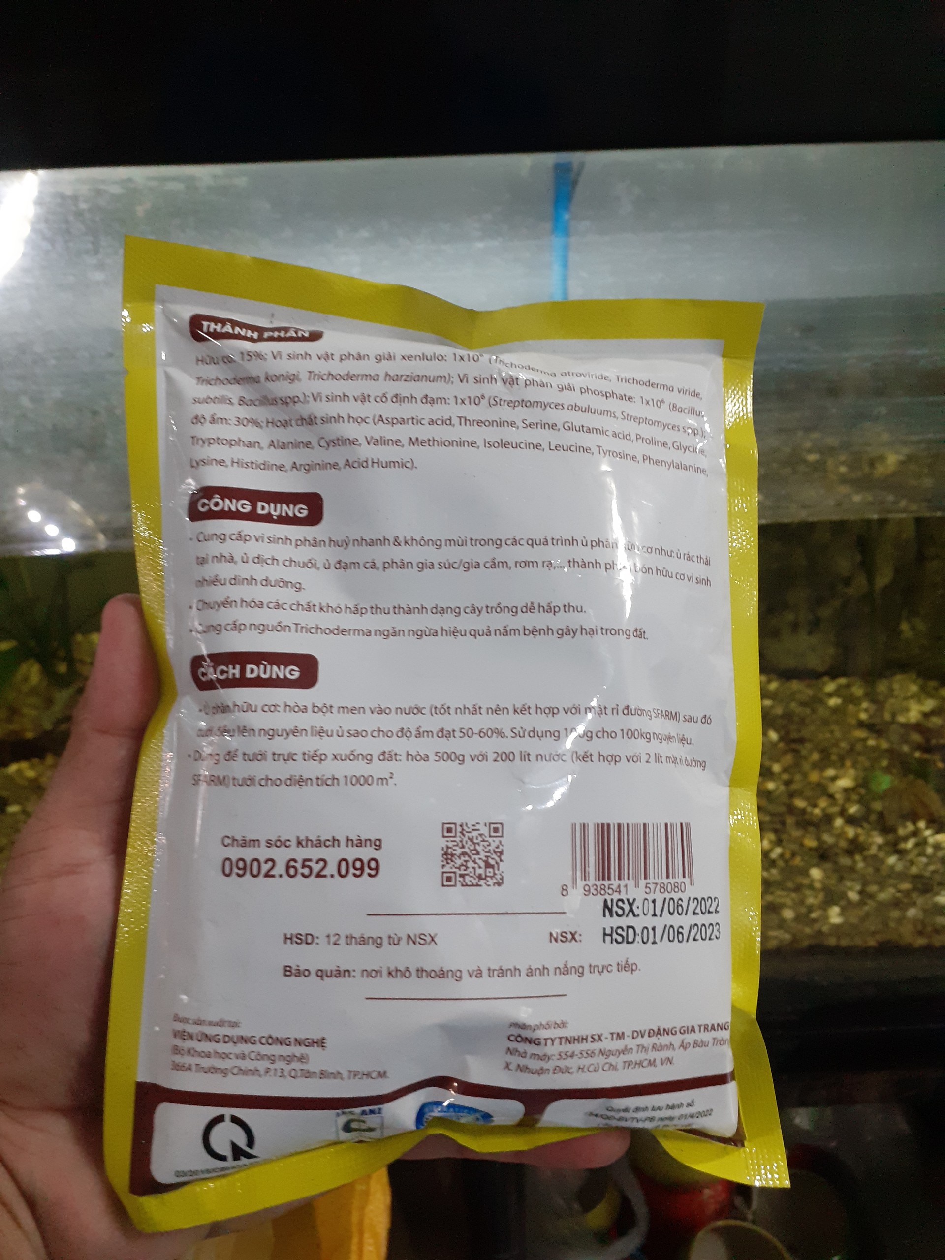 Chế phẩm EM trichoderma plus hữu cơ vi sinh achacomix.