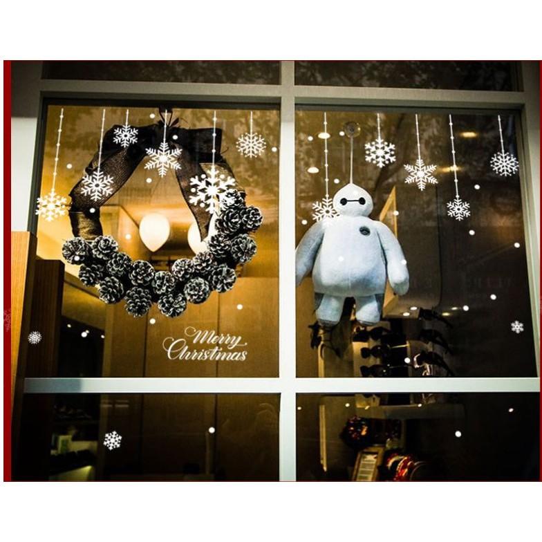 Decal trang trí noel hoa tuyết 02