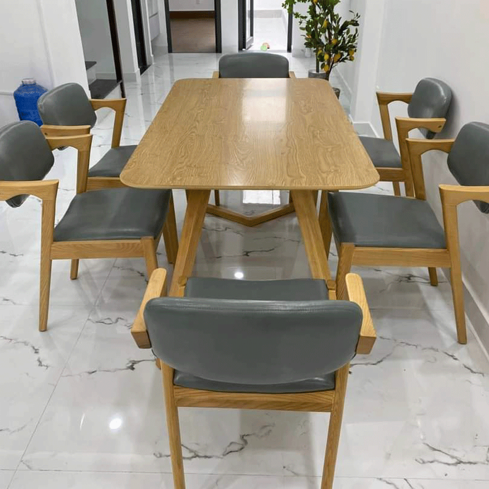 Bộ bàn ăn 4 ghế CTBE02 Juno Sofa KT 1m2
