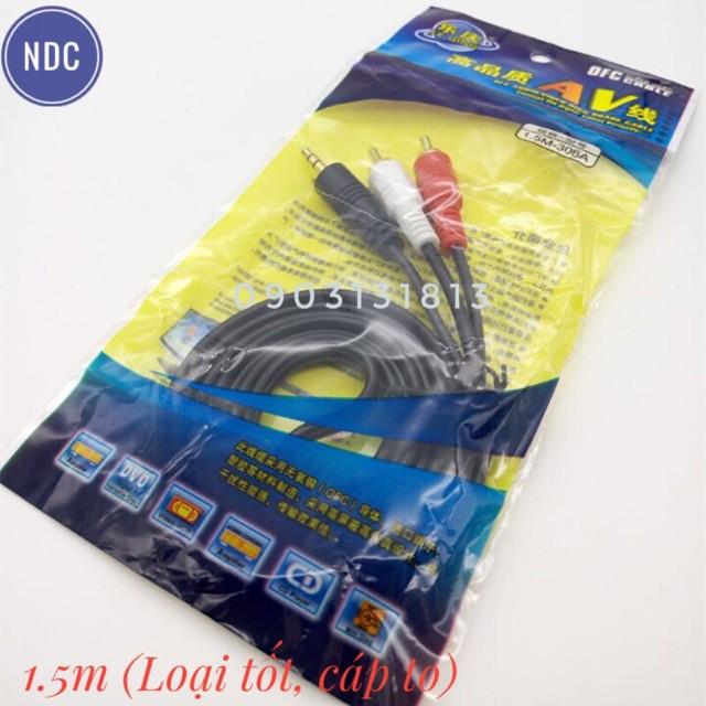 Cáp AV 3.5 ra 2 đầu, 3 đầu bông sen
