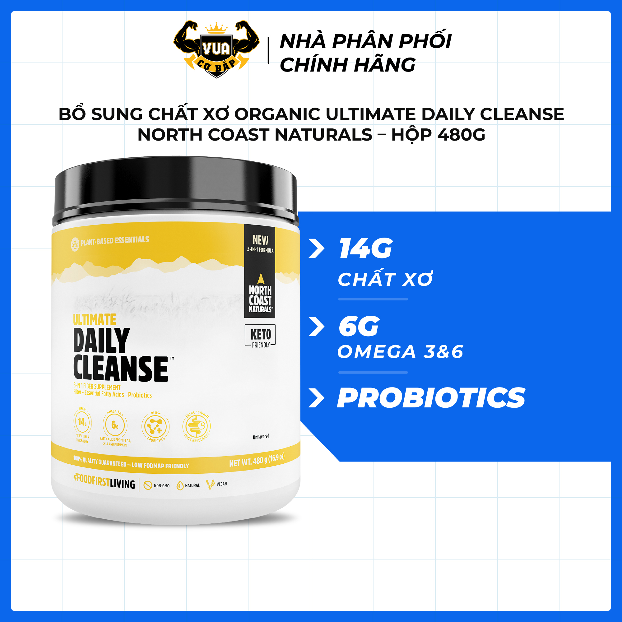 Bổ Sung Chất Xơ Organic Ultimate Daily Cleanse North Coast Naturals