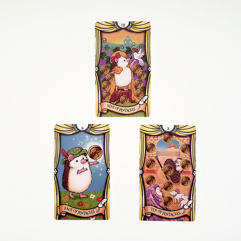 Bộ Bài Hedgehog Tarot 78 lá 7x12 cm tặng đá thanh tẩy