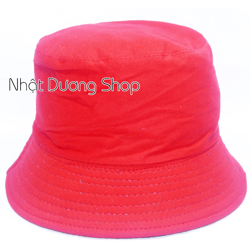 Nón tai bèo bucket trơn 2 mặt chất liệu Kaki thoáng mát thích hợp cho nam nữ có thể đội được cả 2 mặt khi đi chơi