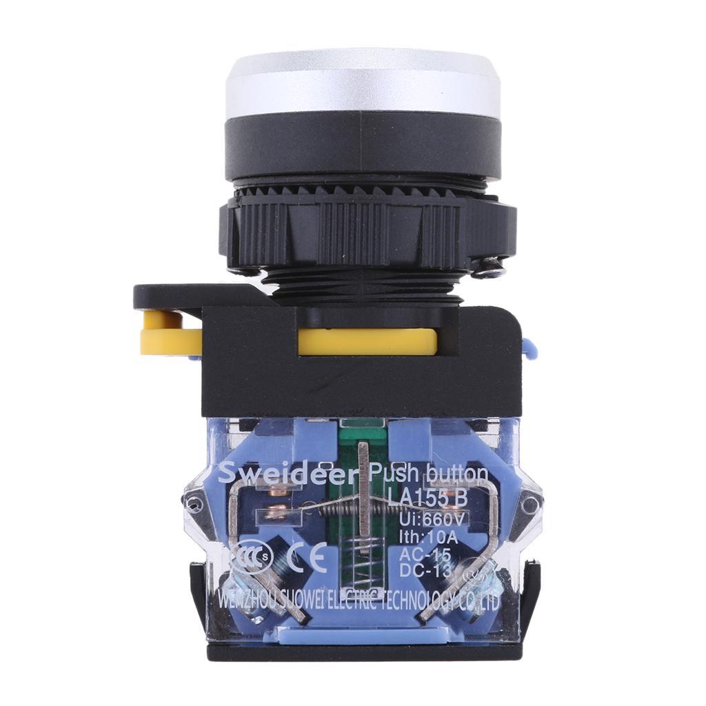 IP54 Waterproof Push Button Switch Self Latching 22mm Mounting 660V 10A for