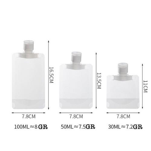 Túi trong mờ chiết dầu gội mỹ phẩm sữa tắm đi du lịch về quê công tác 30ml / 50ml / 100ml