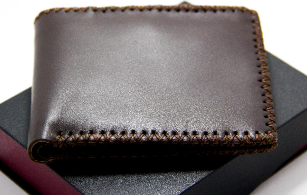 Ví Da Bò Cao Cấp Nam Dòng Sản Phẩm Handmade Màu nâu nguyên bản BA0006