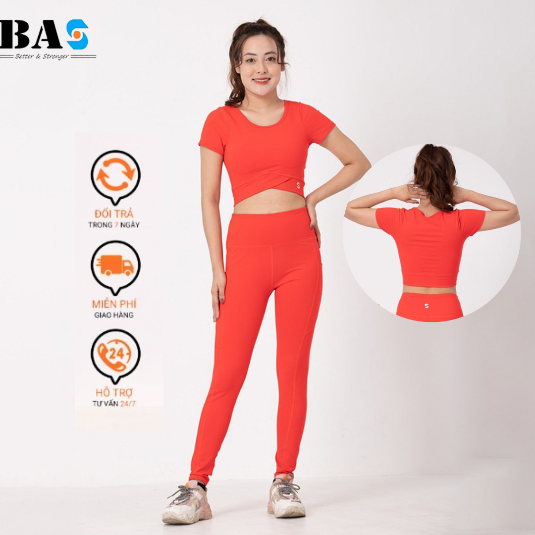 Set Đồ Tập Yoga Gym Thiết Kế Cao Cấp - Áo bra  Kín - Quần Legging Cạp Cao Tôn Dáng S40041