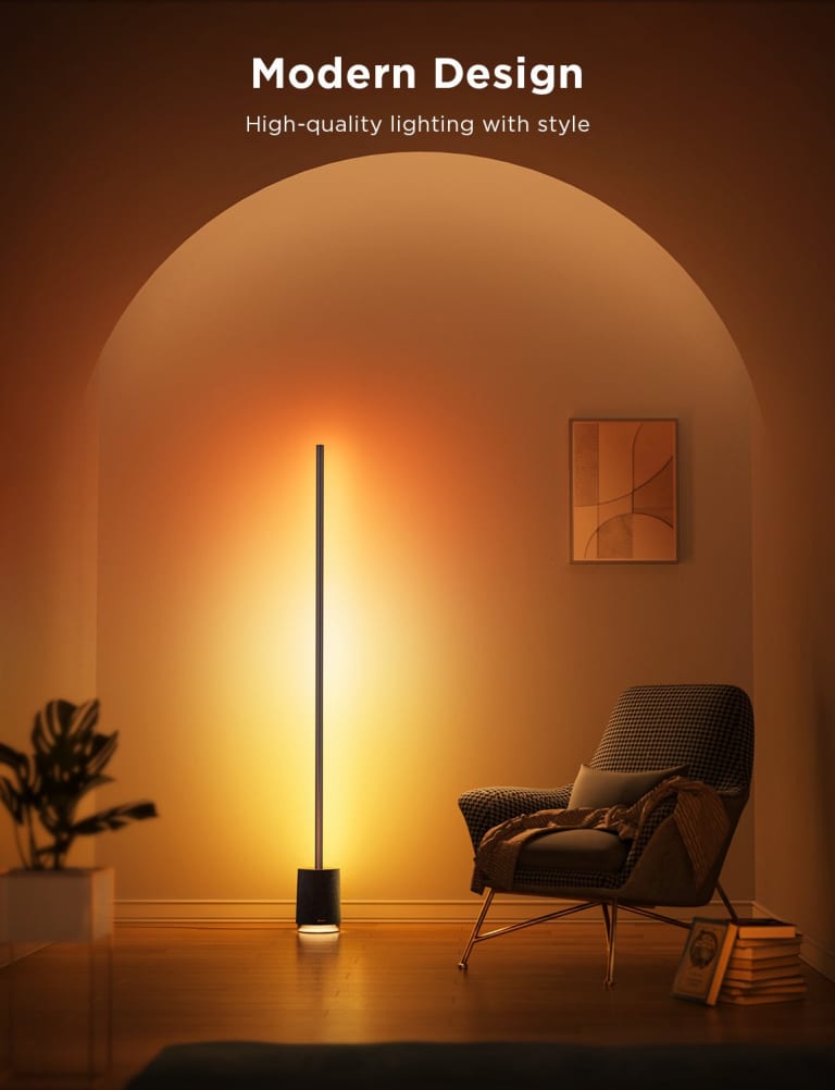 Đèn LED góc tường Govee RGBICWW Floor Lamp Pro H6079 | Cảm biến âm thanh kết hợp tiếng ồn trắng