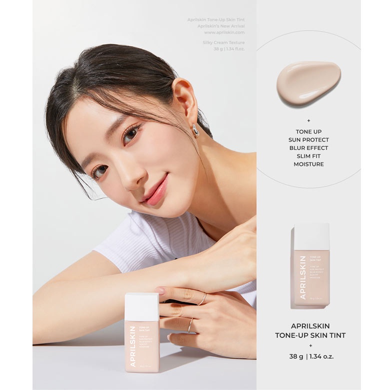 Kem Nâng Tông Chống Nắng Dưỡng Ẩm Aprilskin Tone - Up Skin Tint SPF 50+ 38g