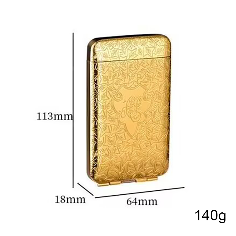 Hộp Đựng Thuốc 20 Điếu Dài Slim Đồng Thau Hoa Văn Cổ