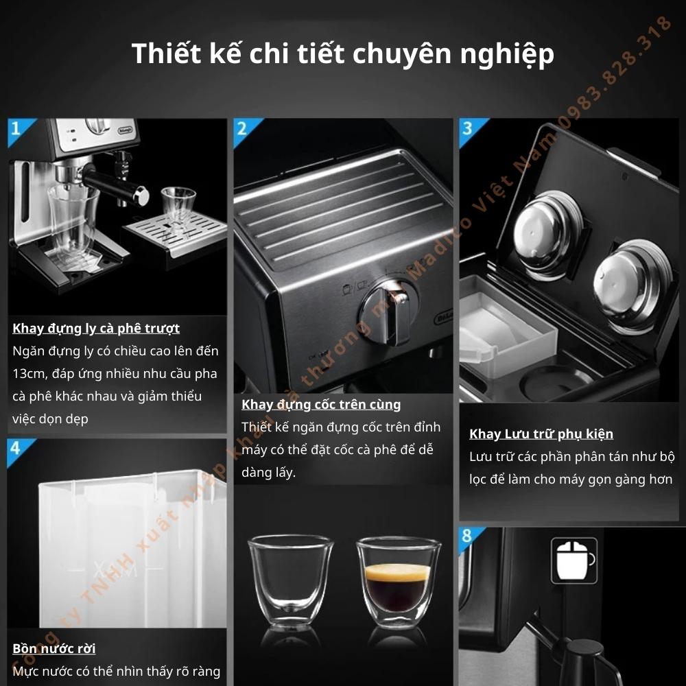 Máy pha cà phê Espresso thương hiệu Delonghi ECP35.31 - Công suất1100W - Hàng Nhập Khẩu