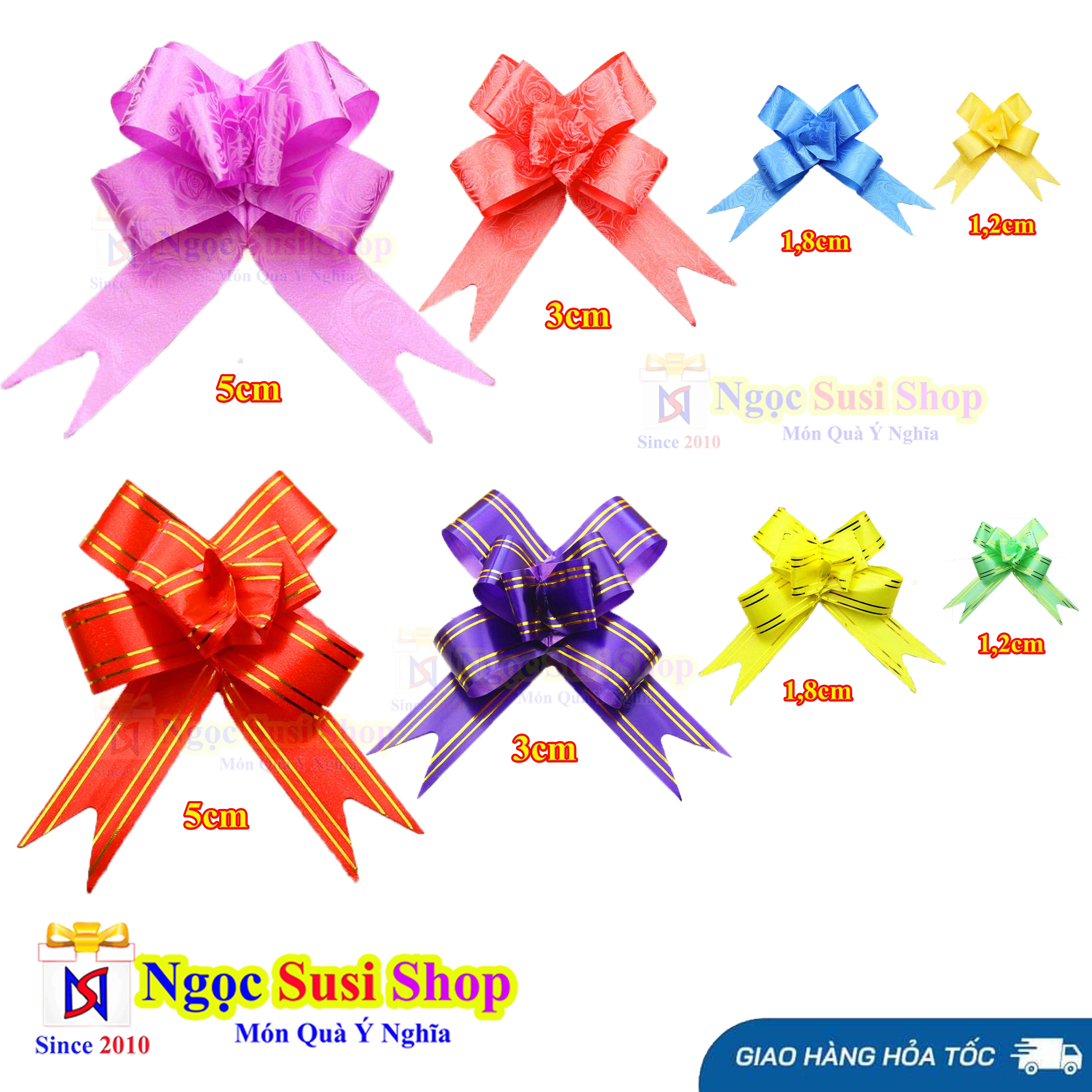 NƠ RÚT GÓI QUÀ 5CM DÀI 71CM TRANG TRÍ HỘP QUÀ GIỎ QUÀ