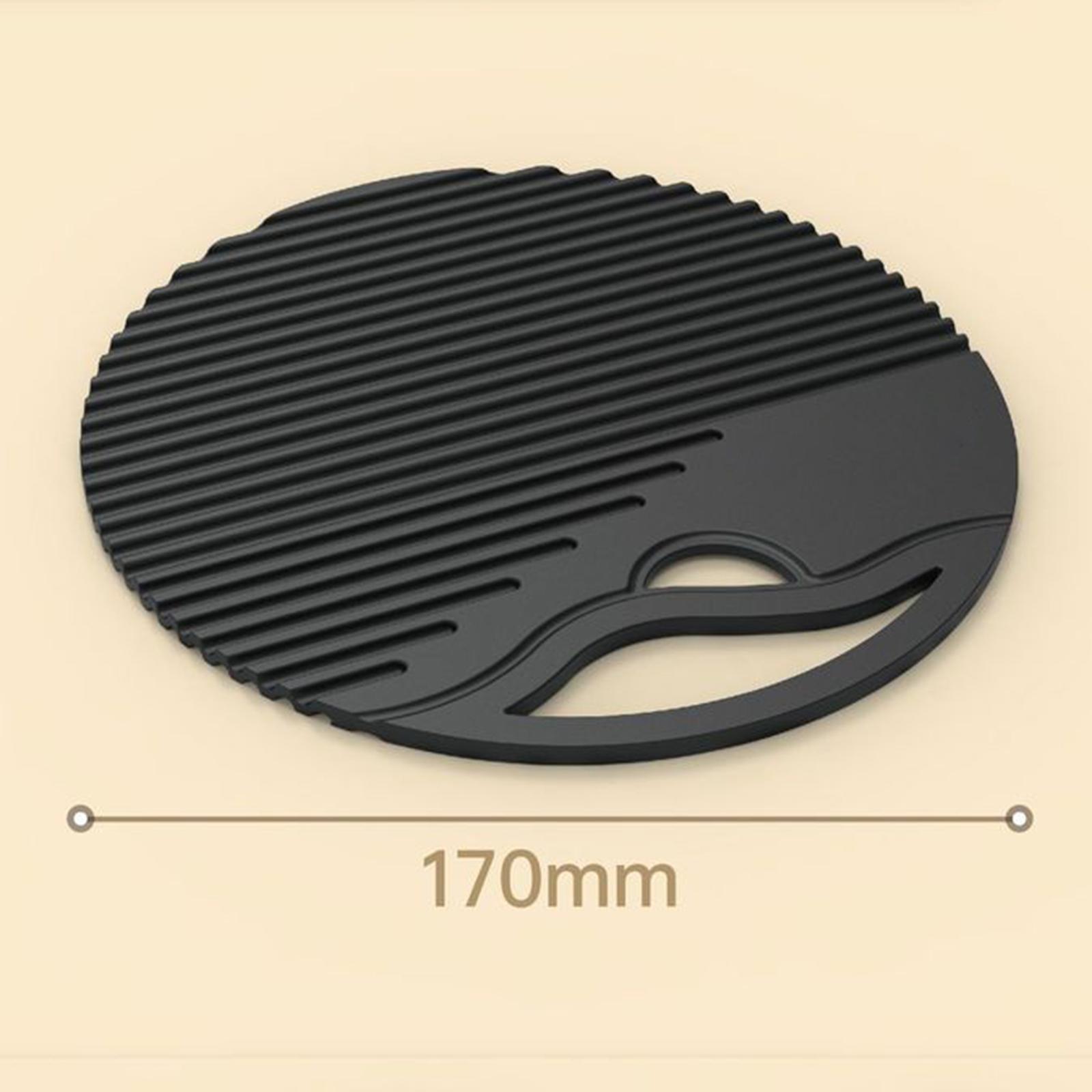 Silicone Table Mat Heat Resistant Non Slip Placemat  Black