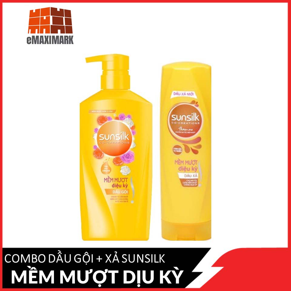 Combo Dầu Gội Sunsilk Mềm Mượt Diệu Kỳ 650g Và Dầu Xả Sunsilk Mềm Mượt Diệu Kỳ 320g