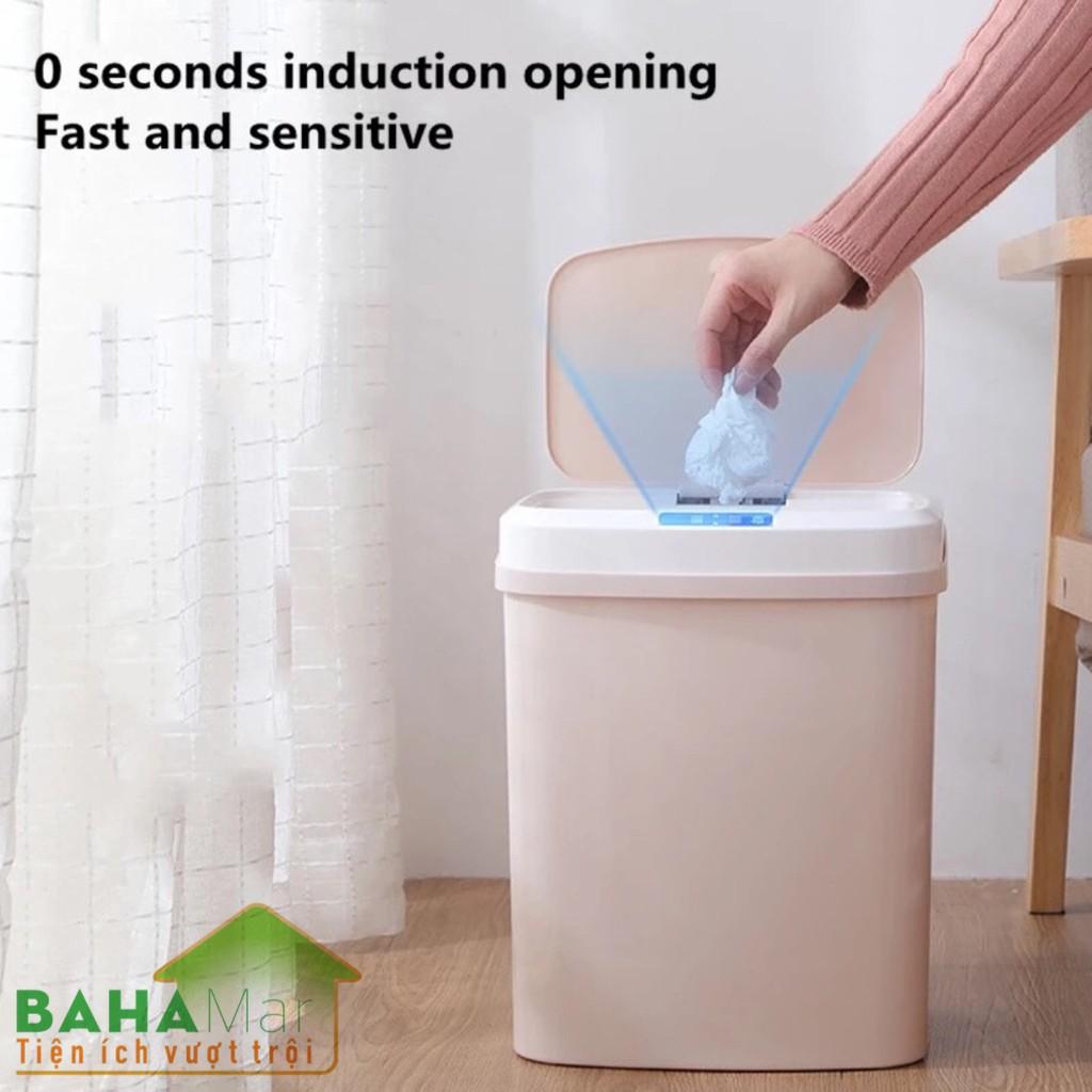 THÙNG RÁC THÔNG MINH MỞ - ĐÓNG BẰNG CẢM ỨNG HÌNH ẢNH DUNG TÍCH 15L "BAHAMAR"