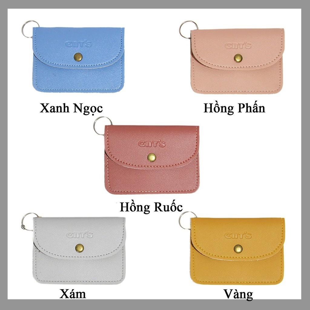 Ví mini đựng thẻ Zenkastore đựng card thẻ atm đựng tiền lẻ vé xe ví móc khóa bằng da cao cấp rất tiện dụng