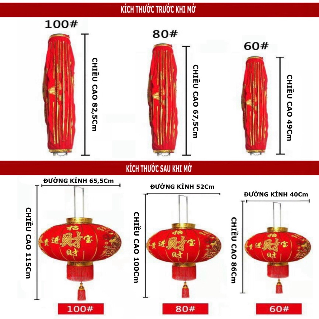 Đèn Lồng Đỏ Trang Trí Tết, Nhà Hàng, Khu Du Lịch Lễ Hội ,Tiệc  - Hàng Loại 1 - Chính Hãng MINIIN
