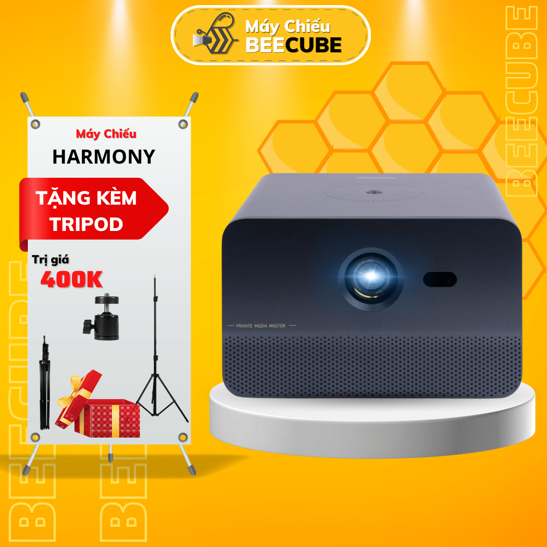Máy chiếu Beecube Harmony công nghệ LED DLP 4K Độ Sáng 1050 Ansi Hàng Chính Hãng