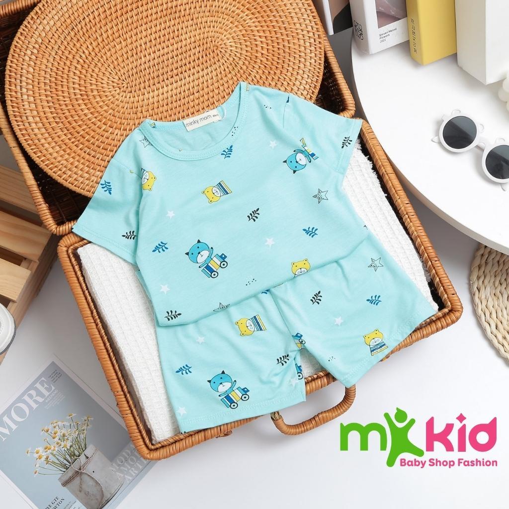 Bộ Minky Mom Cộc Tay Bộ Thun Lạnh Cộc Tay siêu mềm mịn mát cho bé trai bé gái với các họa tiết siêu dễ thương