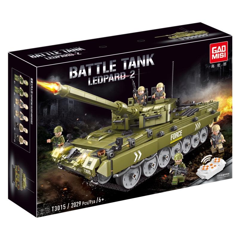 Đồ chơi Lắp ráp Xe Tăng Đức Leopard II, Gaomisi T3015 Amored Tank, Xếp hình thông minh, Mô hình quân sự