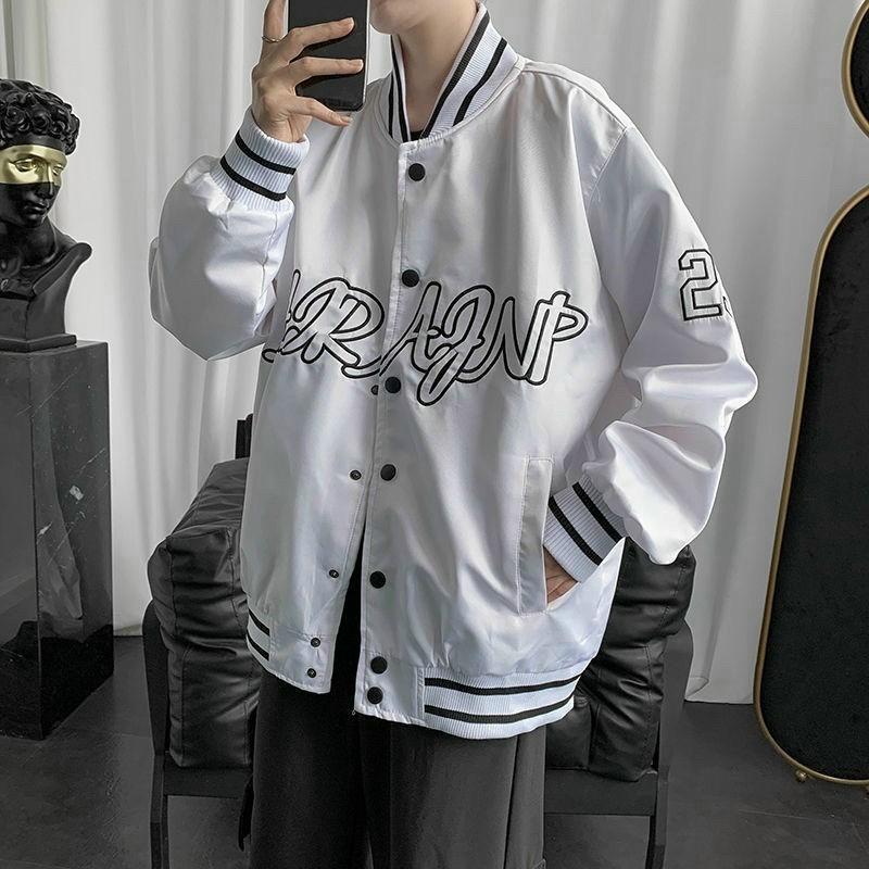 Áo Khoác Dù Hai Lớp Unisex, Áo Khoác Bomber Form Rộng 2 Màu Trắng Đen 28 Nam Nữ Ulzzang, Labibi